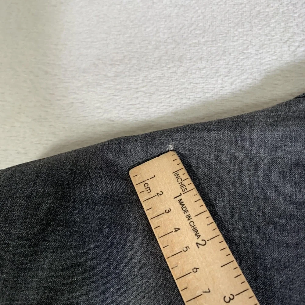 Vintage Mani Giorgio Armani Suit Jacket 40R Gray Wool Double Breasted Saks FLAWS